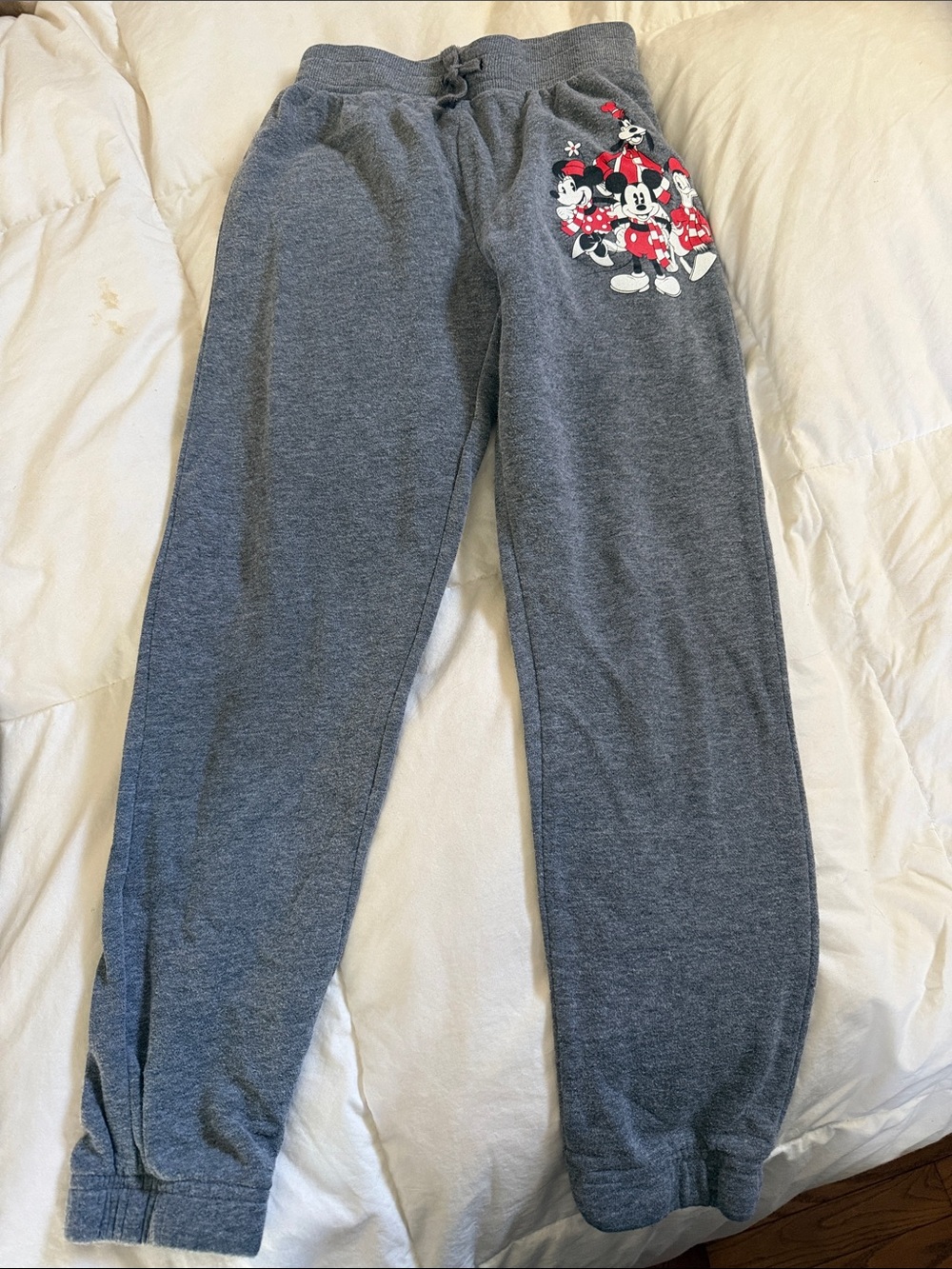Disney Gray Sweatpants with Mickey & Friends Graphic